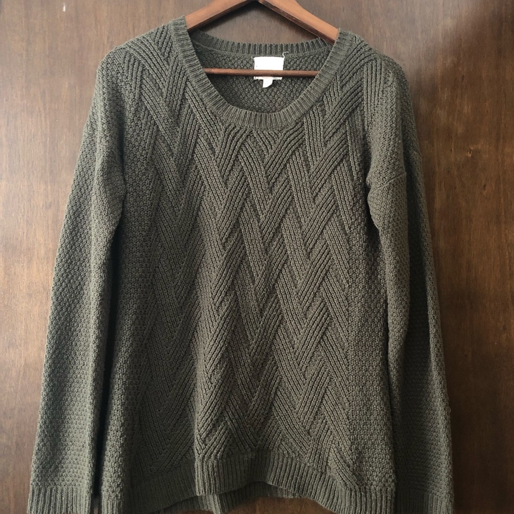 Green Hippie Rose Sweater